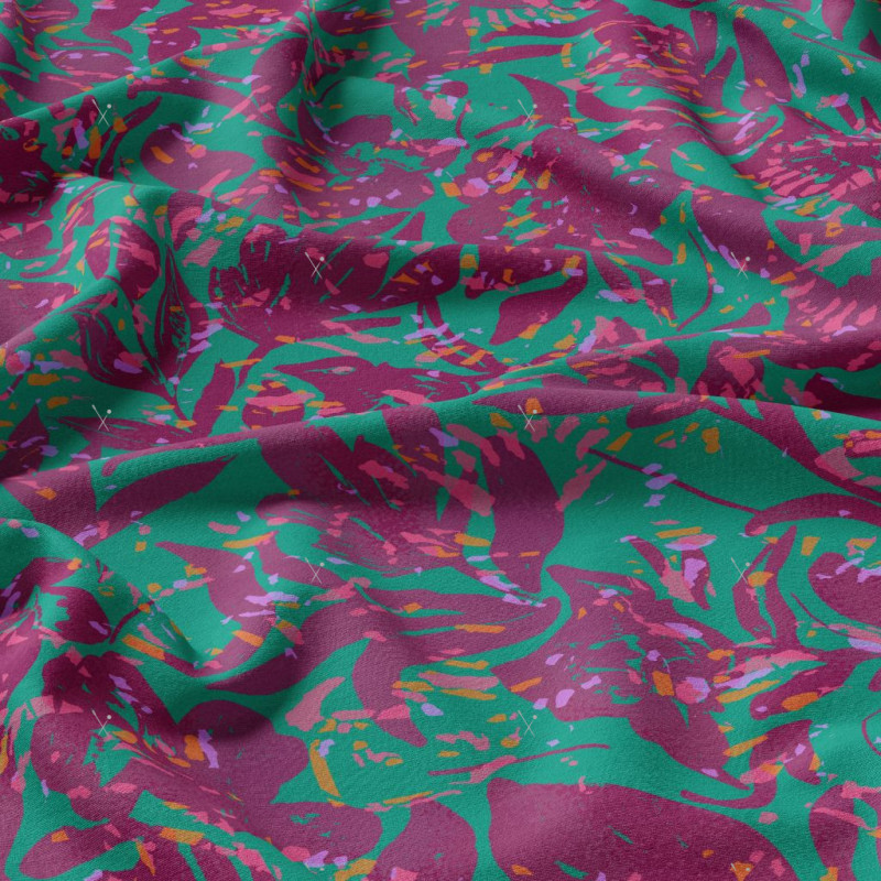 Printed Viscose ALAIA Green / Violet